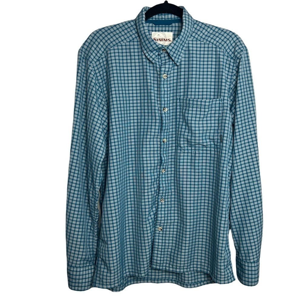 Simms Fishing Long Sleeve Nylon Button Front Shirt